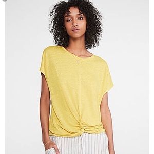 Lou & Grey Linen Twist Front Top Softserve Shirt